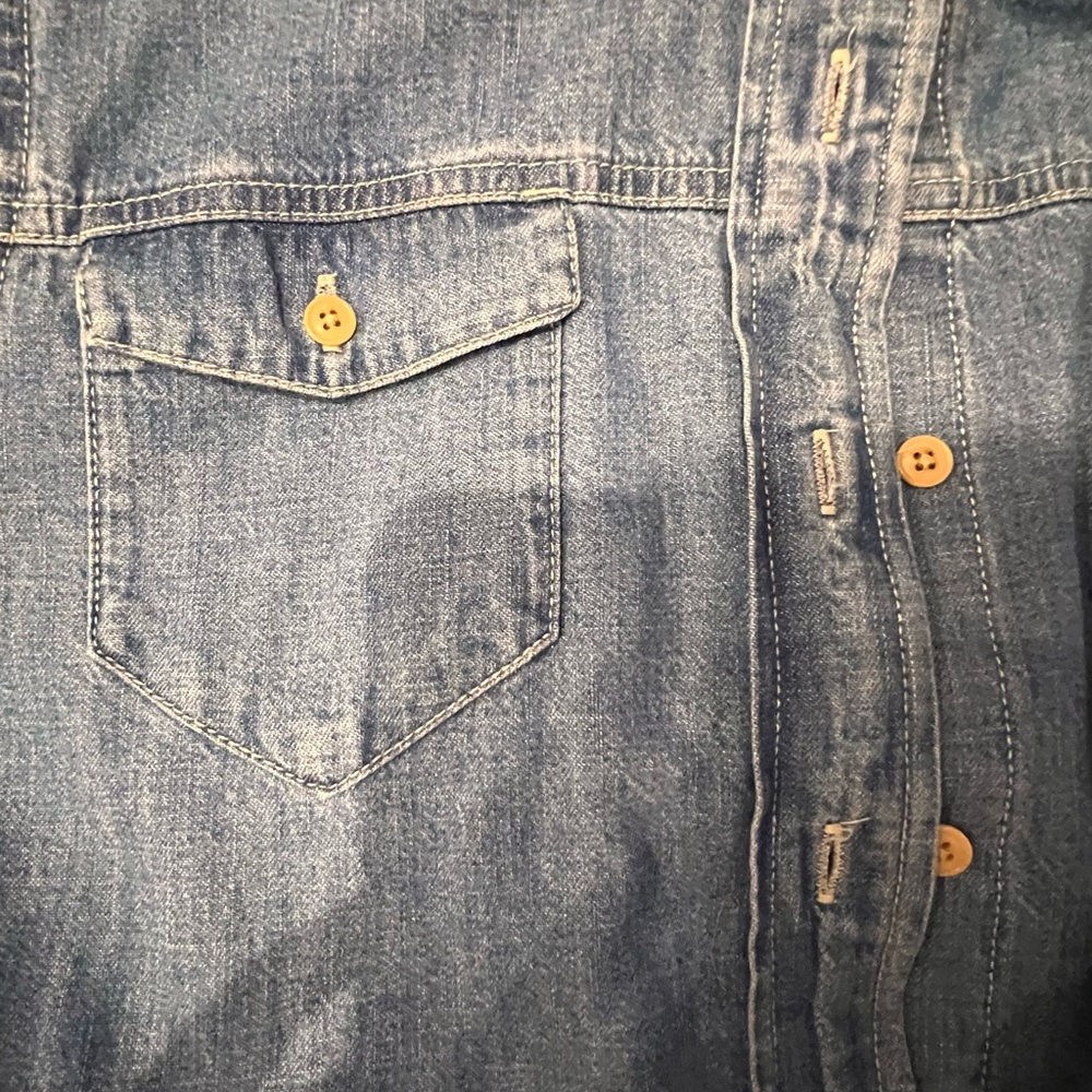 J. Crew Denim Shirt Dress. Size 10 - Picture 7 of 12
